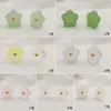 Brincos de Resina Flor de Cinco Pétalas Design Japonês e Coreano Primavera e Verão Delicados Pequenos Presilhas de Resina Brincos Simples Versáteis para o Dia a Dia