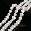Jingde Joyería Perla Barroca Blanca Natural de Agua Dulce Agujero Horizontal Cuentas Sueltas DIY Collar Accesorios para Joyería Venta al por Mayor
