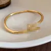 Pulsera Metálica Geométrica Brillante Abierta de Estilo Transfronterizo Europeo y Americano, Pulsera Exagerada, Joyería de Lujo Ligero y de Gama Alta al por Mayor