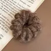 Corda de Telefone de Pelúcia Simples Coreana Elástico de Cabelo para Mulheres no Outono e Inverno Elástico Alto Sem Costura Rabo de Cavalo Elástico de Borracha Durável Acessório de Cabeça