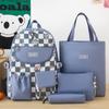 Mochila Escolar Femenina Primaria Estudiantes de Secundaria Grado 3 a Grado 5 y Grado 6 Gran Capacidad Estilo Coreano Pequeña Fresca Secundaria Mochila Combinable