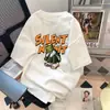 Venta al por mayor de fábrica Camiseta de verano de manga corta de PU Shuai americano, estilo ins de moda, holgada, estampada, simple, todo vale
