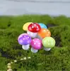Micro-Paisaje Dibujos Animados Resina Estéreo Colorido Pequeños Hongos Planta Suculenta Maceta Decoraciones Pequeños Adornos