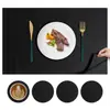 Manteles Individuales de Cuero Estilo Ins Nórdico, Manteles de Mesa Resistentes al Calor, Manteles Aislantes para Mesa de Comedor, Posavasos para Tazones, Manteles de Platos de Comedor de Alta Gama, Posavasos para Tazas de Té