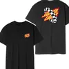 Transfronteiriço 180g Marca da Moda Estampa Estampada Manga Curta Moda Streetwear Casual Esportivo Solto Oversized