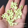 Flores de Glória da Manhã Tridimensionais Realistas de Furo Reto Que Não Desbotam Contas Soltas Flores de Cinco Pétalas Florais Decorativas Antigas Estilo Chinês para DIY Artesanal