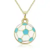 Colar de Futebol, Corrente de Clavícula Simples e Fofa de Liga com Gotejamento de Óleo, Acessórios Esportivos para Homens e Mulheres no Atacado, Copa do Mundo