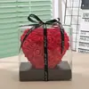 25cm Rosa Coração Presente de Dia dos Namorados Flor Eterna Caixa de Presente Coração Flor Rosa Flor Pe Flor de Espuma Coração Tridimensional Flor Seca