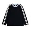 Suporta devoluções T641 # 240g 20 unidades cor de algodão blocos de cor gola redonda modelagem solta manga longa camiseta