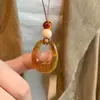 Collar de Resina con Aro Grande de Color Crema para Mujer, Collar Largo de Estilo Étnico Retro, Nuevos Accesorios de Nicho Estilo Chino