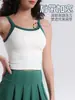 Sujetador de Yoga de una Pieza Personalizado Transfronterizo en Forma de U sin Espalda de Alta Elasticidad con Bloques de Color a Prueba de Impactos para Deporte y Fitness para Mujeres