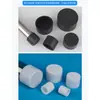 Funda de silicona suave de cabeza plana, manguito protector de goma resistente a altas temperaturas, manguito protector para tubería redonda, tapón para tubería de acero, protector de extremo anticolisión