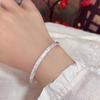 Pulsera de Plata de Ley 9999 para Mujer Pulsera de Moda con Patrón de Hierba Rizada Sólida Antigua Pulsera Juvenil de Gama Alta Versátil de Nicho