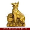Estatueta de Cachorro de Cobre Sentado no Chão para Trazer Riqueza, Cachorro do Zodíaco para Preencher o Canto Noroeste, Cachorro do Céu Rugindo para Decoração de Sala de Estar e Armário de Vinho