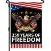 Bandeira de Jardim Impressa Frente e Verso do Dia da Independência Americana de 2026 Comemorativa do 250º Aniversário Decoração Externa Bandeira de Quintal para Feriado