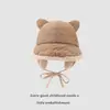 Gorra de aviador piloto de invierno para niños mayores, a prueba de viento para exteriores, otoño e invierno, protección para las orejas con forro polar, cálida para niñas
