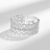 Anillo de encaje de circonita de plata esterlina S925 para mujer, diseño de nicho francés de lujo ligero, encaje hueco, anillo de dedo índice de celebridad de internet