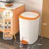 Lixeira Ttb com Tampa para Uso Doméstico Novo Modelo 2024 para Banheiro de Toilette Cozinha Sala de Estar Luxo Leve Operada com Pedal Tamanho Grande