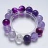 Pulseira Artesanal de Cristal Natural Lavanda para Mulheres, Estilo Novo Versátil, Pulseira Clareadora de Pele Atacado