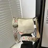 Bolsa Transversal, Bolsa de Lona Casual e Versátil para Mulheres, Bolsa Transversal com Alça Larga, Bolsa de Ombro Leve e Simples