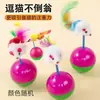 Brinquedo Colorido de Pena para Gatos, para Provocar Gatos, Suprimentos Interativos para Autoentretenimento de Animais de Estimação, Brinquedo para Gatos