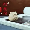 Accesorios Lindos de Gato para Escritorio, Accesorios DIY de Madera de Haya, Tallado en Madera Creativo, Adornos, Decoraciones Pequeñas