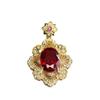 Collar Colgante Pétalo de Corindón Rojo Ai Yu Collar de Rubí Cultivado Wholesale de Gemas Transmisión en Vivo Dropshipping S4112607L