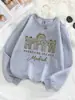Sudadera con Estampado de Puerta de Alcal Madrid para Mujer Otoño Cuello Redondo Corte Holgado