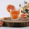 Vaso de Vidrio Retro para Jugo, Transparente Apilable para Hielo, Café Latte, Copa de Cóctel, Vaso de Agua para Bar y Restaurante