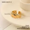 Anillo Abierto Multicapa de Acero Inoxidable Transfronterizo Estilo Europeo y Americano de Lujo Ligero con Patrón de Sol para Mujer, Diseño de Nicho Joyería de Alta Gama al por Mayor