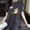Comercio Electrónico Transfronterizo Despacho Marca Grande Mamá Camiseta de Manga Corta para Mujer Holgada Talla Extra Ropa para Mujer Camiseta de Manga Corta de Longitud Media Top