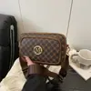 Comércio Exterior Transfronteiriço Moda Bolsa Feminina Nova Bolsa Transversal 2025 Retrô Estampada Compartimento Bolsa de Peito Ombro Largo Pequena Bolsa Quadrada