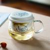 Taza de té de vidrio de silicio Gaopeng, taza de agua, taza de té con tapa y filtro, taza al por mayor
