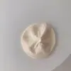 Boina de Tricô Colorida Versátil Estilo Coreano para Primavera e Outono para Meninos e Meninas, Chapéu de Lã Casual Estiloso para Crianças, Chapéu de Artista