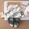 Conjunto de Ropa de Otoño para Niño 2025 Nuevo Bebé Primavera y Otoño Casual Suéter de Manga Larga para Niños Conjunto de Dos Piezas Una Pieza Dropshipping