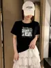 Loja Física Shisanxing de Guangzhou Fonte Camiseta de Algodão 220 Fios para Mulheres, Top de Manga Curta Direto da Fábrica, Fornecimento Exclusivo da Segunda Remessa de Verão