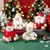 Enfeites de Papai Noel transfronteiriços Novos Enfeites de Decoração Boneco de Neve Boneca Decoração de Tecido de Natal Decoração de Janela Atacado