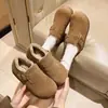 Zapatos de peluche estilo vintage de cobertura total Birkenstock para mujer, Nuevo modelo de invierno 2026, Zapatos peludos de maternidad, Mocasines versátiles, Zapatos de algodón