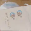 Colares e Brincos Série Oceano, Design de Nicho de Luxo Leve de Alta Qualidade, Corrente para Clavícula, Pulseira Exquisita e Doce