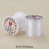 Carrete pequeño portátil de línea de pesca transparente, hilo para abalorios DIY, hilo de cristal no elástico, línea de pesca para pescar.
