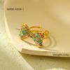 Moda Transfronteriza Europea y Americana Diseño Diamante de Color Lazo Aretes de Acero de Titanio Lujo Ligero Traje de Collar con Lazo de Gama Alta