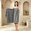 Toalla de baño de punto coral de polar, suave y absorbente, de tejido liso, tricolor, para regalo