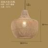 Precio Bajo de Fábrica Estilo Japonés Zen Lámpara Tejida de Bambú Linterna para Casa de Té Restaurante de Hot Pot Candelabro Arte de Bambú Lámpara Tejida de Ratán