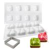 Molde de silicona para tarta de mousse de torre de 8 pisos, círculo de tarta, torre cuadrada, círculo, utensilios de repostería DIY, outlet de fábrica