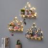 Prateleira Decorativa de Parede em Formato de Nuvem para Sala de Estar, Suporte de Armazenamento de Parede Estilo Ins para Quarto na Parede ao Lado da Cama, Instalação Sem Furos