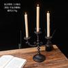 Retro estilo europeu castiçal de ferro fundido romântico à luz de velas adereços de jantar vitrine de mesa de banquete de casamento ornamentos de decoração de casa