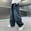 Pantalones Vaqueros de Primavera y Otoño para Niños 2026 Nuevo Fresco Atractivo Niños Medianos y Grandes Estilo Otoño Pantalones Casuales Pantalones Largos para Niños Estilo Urbano