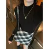 Nuevo jersey básico para mujer de otoño e invierno 2026, cuello semi alto, suéter blanco de cachemira sintética, top de punto de alta gama