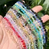 Cristal de Flor de Faceta de Vidrio de 6 mm Trébol Agujero Recto Cuentas para Joyería DIY Nuevos Accesorios para Pulseras y Collares