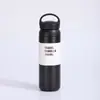 Copo de Elemento Simples Estilo Japonês Transfronteiriço Aço Inoxidável 304 Caneca de Café Alça Tampa Plana Copo de Água Esportivo Portátil